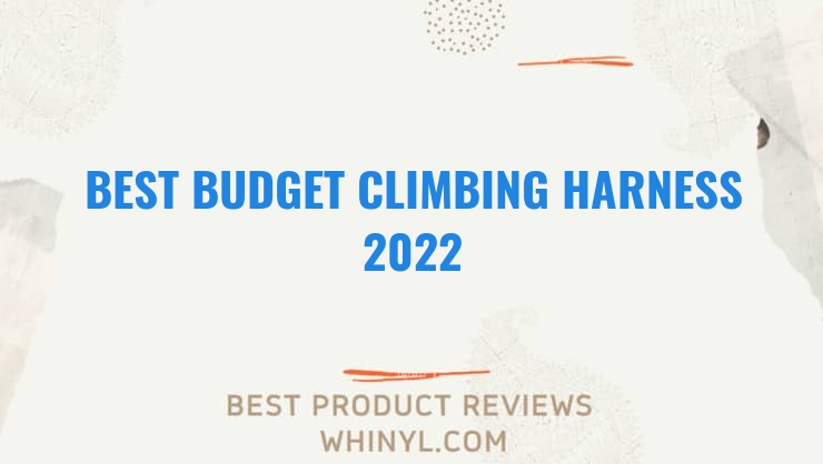 best budget climbing harness 2022 11542